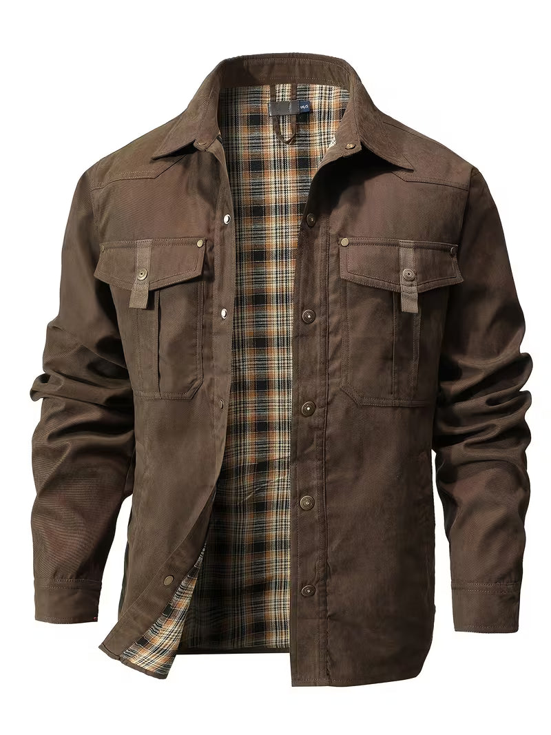 Cliff | Utility Jacket Olive Green Cargo Pockets