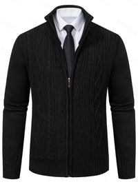 Arlo | Cable Knit Sweater Vest Charcoal Zip Up
