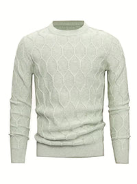 Tate | Cable Knit Sweater Navy Crew Neck