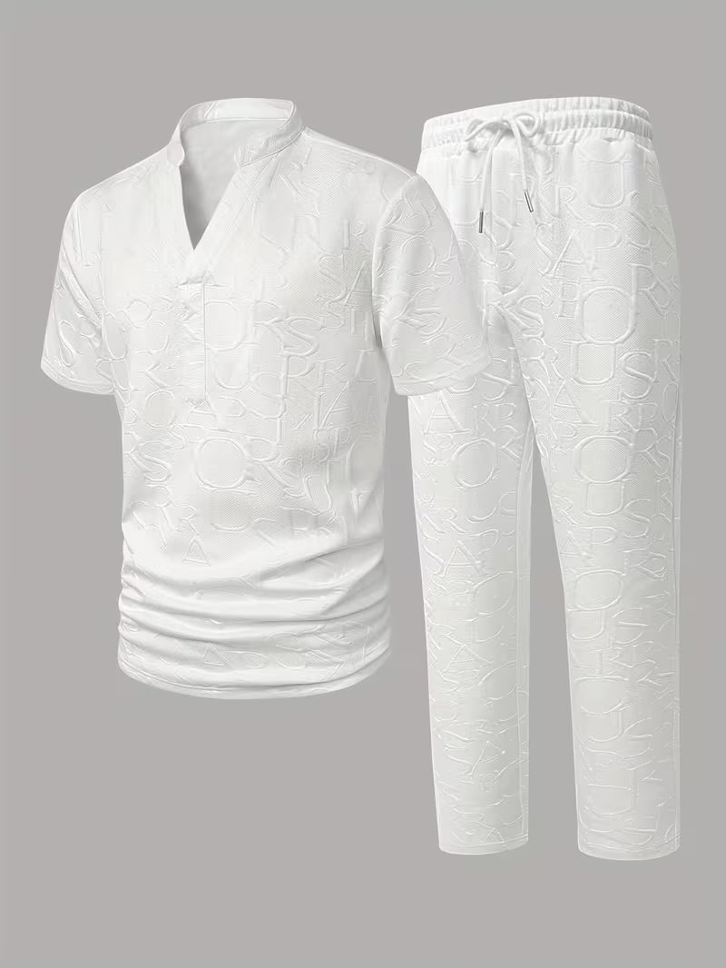 Otto | Lounge Sweatsuit Cream Embossed Print