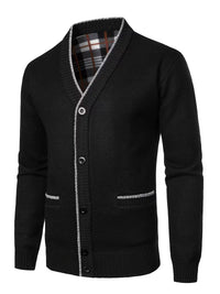 Jude | Casual Cable Knit Cardigan Gray Button Front