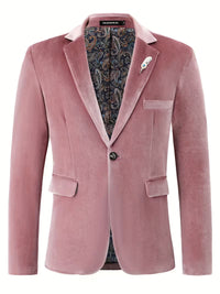 Blake | Velvet Blazer Red Single Button Casual