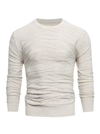 Finn | Casual Crew Neck Sweater Gray Jacquard