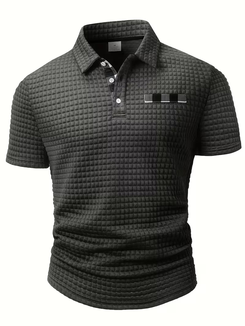 Luca | Textured Polo Shirt Cream Chest Pocket