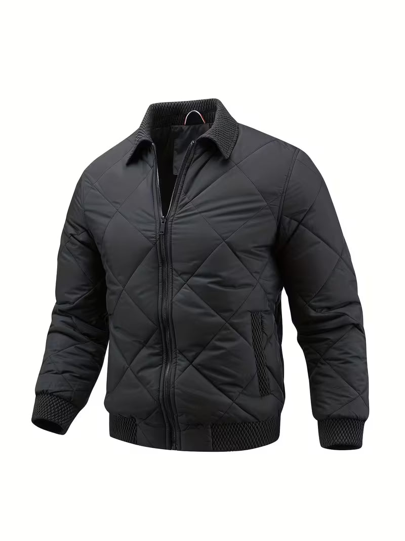 Blake | Quilted Puffer Jacket Gray Zip Up