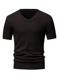 Cruz | V Neck Mens T Shirt White Short Sleeve