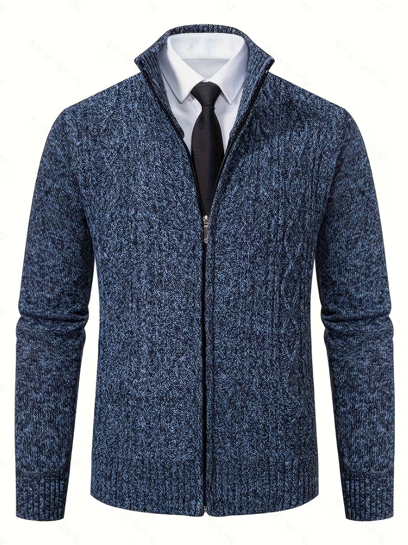 Arlo | Cable Knit Sweater Vest Charcoal Zip Up