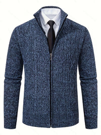Arlo | Cable Knit Sweater Vest Charcoal Zip Up