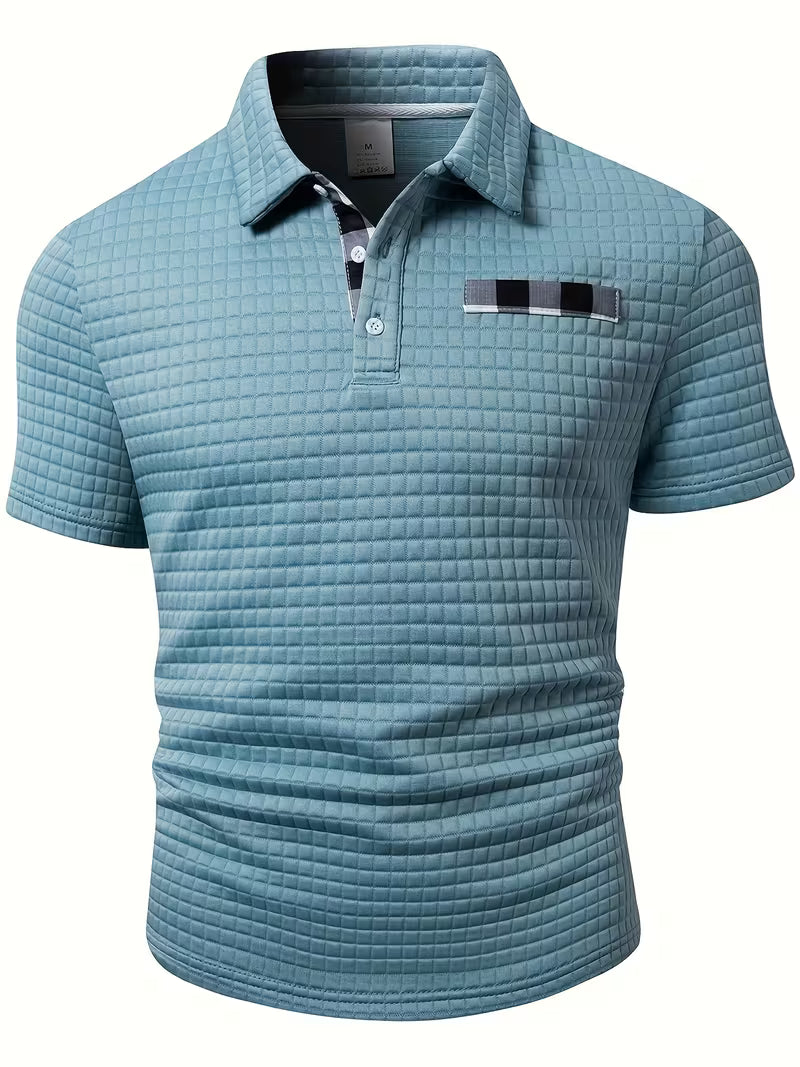 Luca | Textured Polo Shirt Cream Chest Pocket
