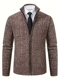 Arlo | Cable Knit Sweater Vest Charcoal Zip Up
