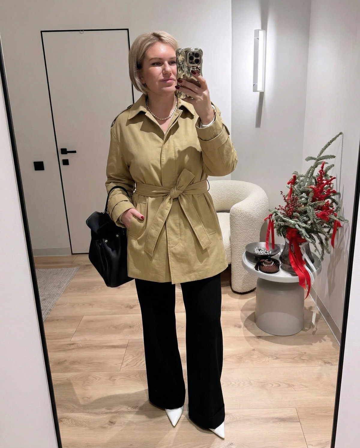 Vera | Trench Coat Camel Belted Collared Long Sleeve