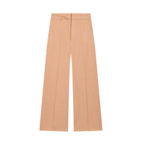 Maren | Wide Leg Pants Brown Tailored Pleated