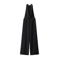 Aria | Halter Jumpsuit Blue Wide Leg Formal