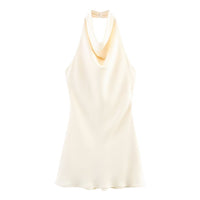 Liv | Halter Cowl Neck Mini Dress Red