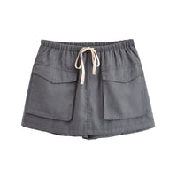 Vera | Cargo Shorts Gray Drawstring Pockets
