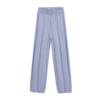 Iris | Casual Cable Knit Wide Leg Pants Periwinkle