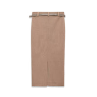Vera | Midi Skirt Beige Belted Knit