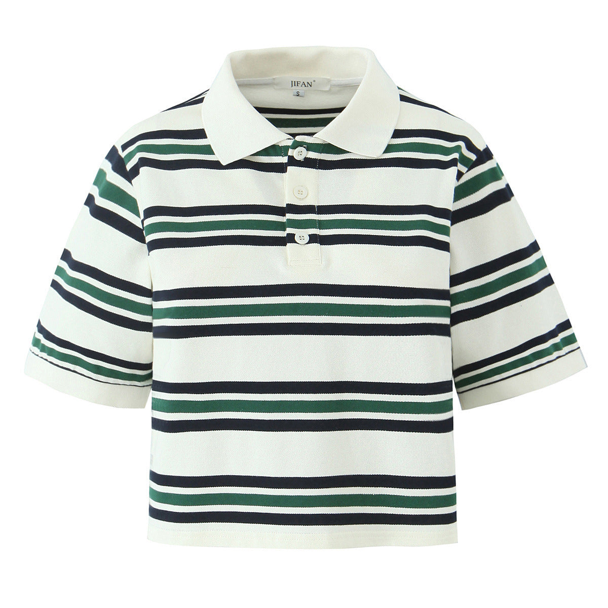Vera | Striped Polo Shirt Burgundy Cream Light Blue Collared