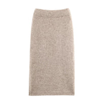 Vera | Knit Set Cream Cardigan Midi Skirt Patterned