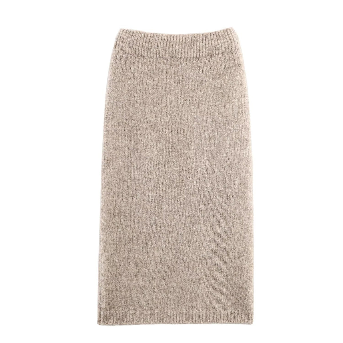 Vera | Knit Set Cream Cardigan Midi Skirt Patterned