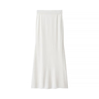 Viola | Knit Skirt Set Cream Button Front Vest Maxi