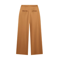 Vera | Wide Leg Pants Camel Button Front Pleated