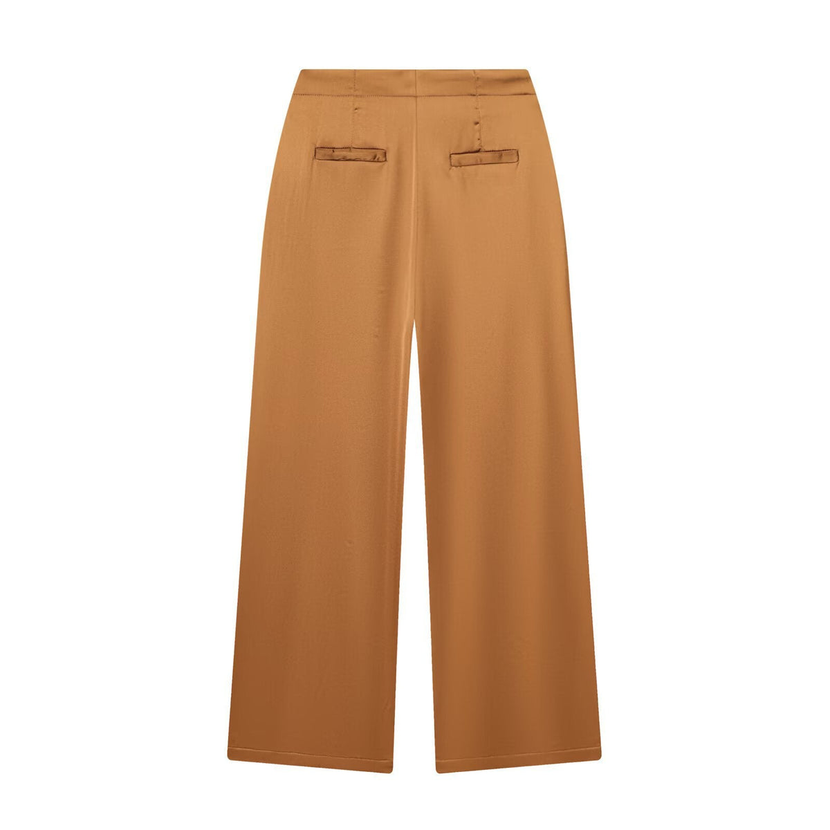 Vera | Wide Leg Pants Camel Button Front Pleated