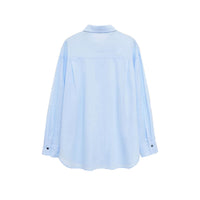 Vera | Button Down Shirt Light Blue Long Sleeve Oversized