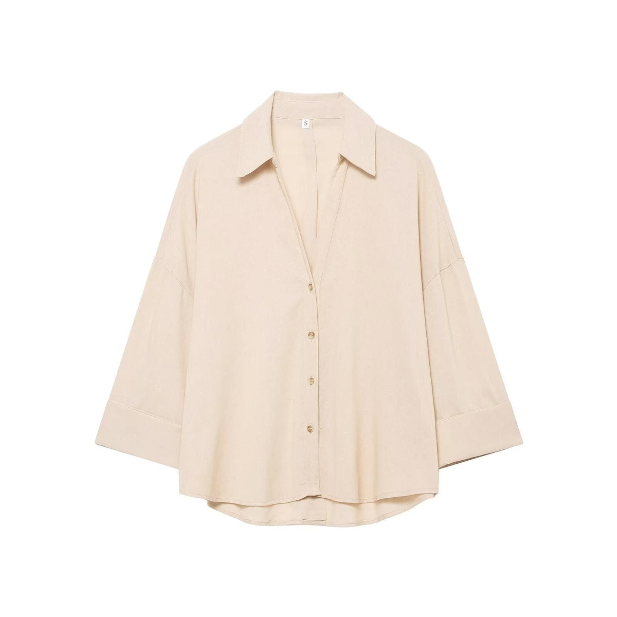 Vera | Oversized Button Down Shirt Cream Long Sleeve