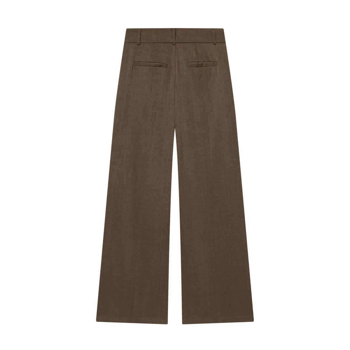 Maren | Wide Leg Pants Brown Tailored Pleated