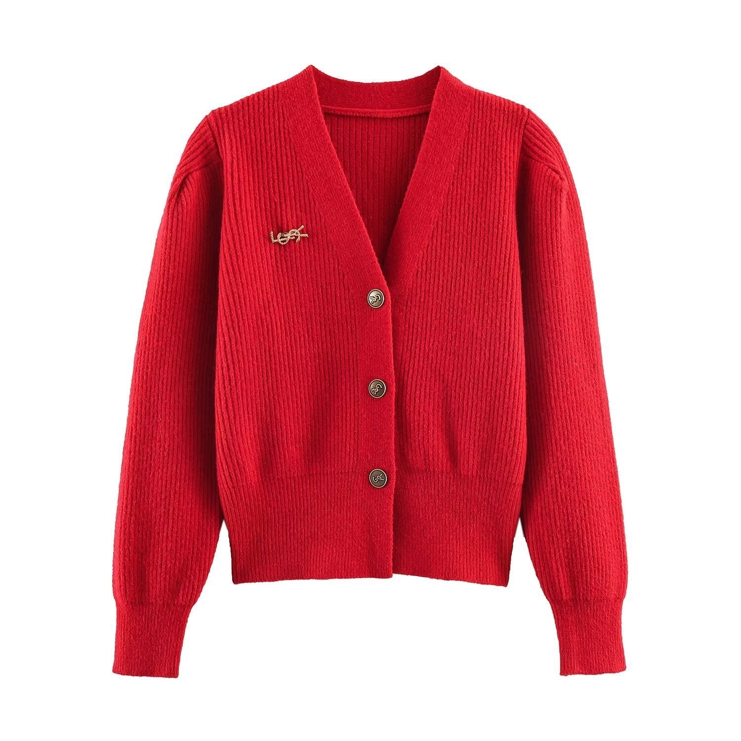 Vera | Ribbed Knit Cardigan Cream Button Front Sweater