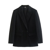 Vera | Casual Double Breasted Blazer Beige Long Sleeve