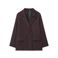 Vera | Casual Double Breasted Blazer Black Oversized