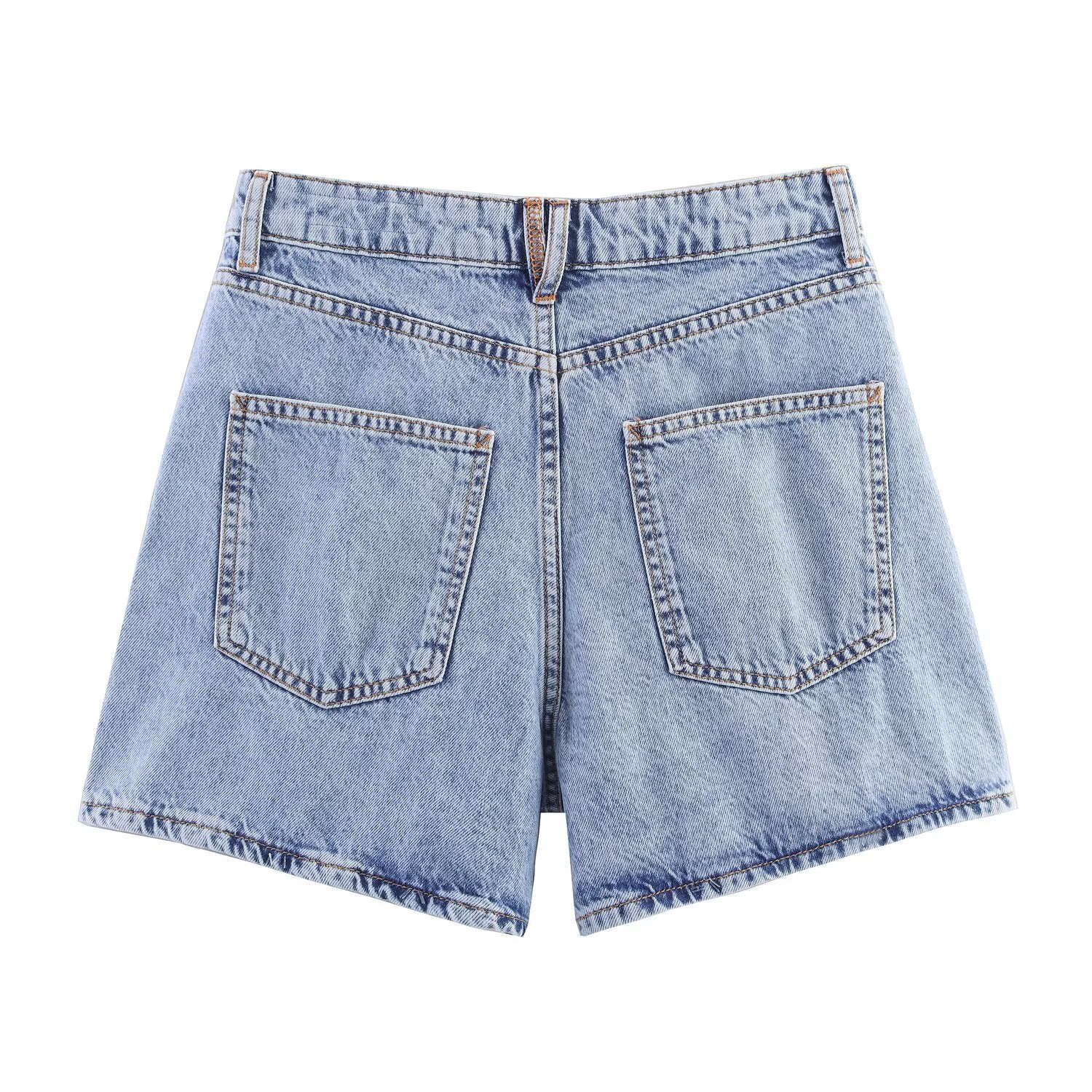 Vera | Vintage High Waisted Jean Shorts Light Blue