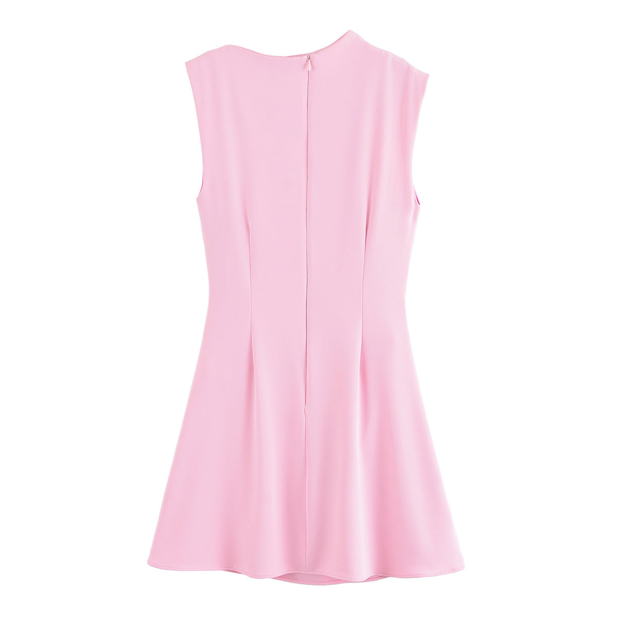 Vera | Ruched A Line Dress Pink Sleeveless