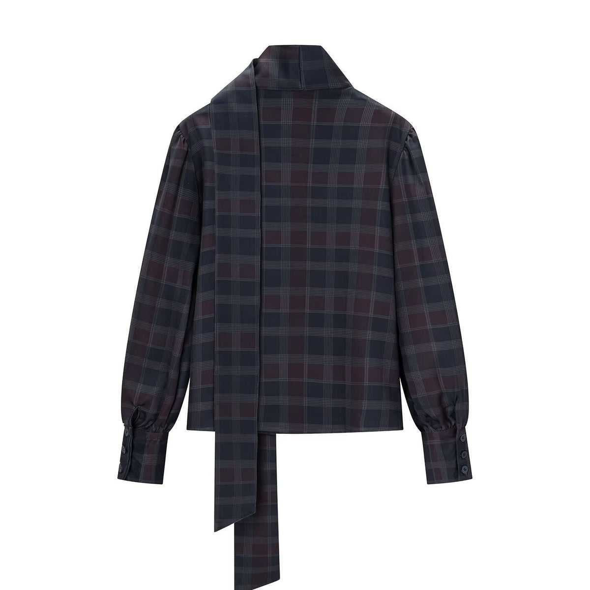 Viola | Plaid Shirt And Skirt Set Black Two Piece
