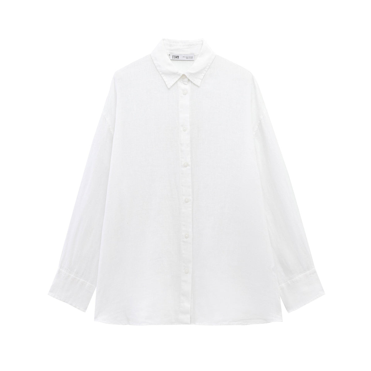 Faye | Button Down Shirt Cream Long Sleeve Collared