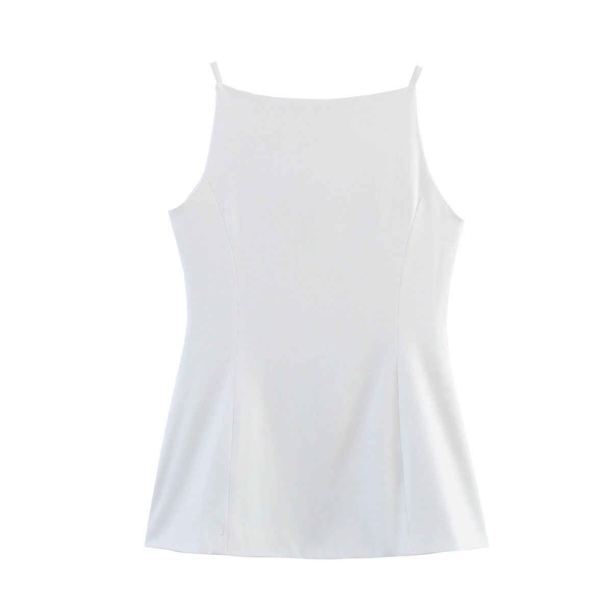 Vera | Sleeveless Button Up Vest White Tailored