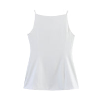 Vera | Sleeveless Button Up Vest White Tailored