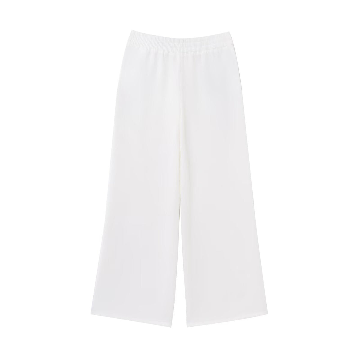 Vera | Wide Leg Palazzo Pants Cream Relaxed Fit
