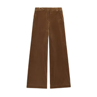 Vera | Velvet Tailored Matching Set Brown Wide Leg
