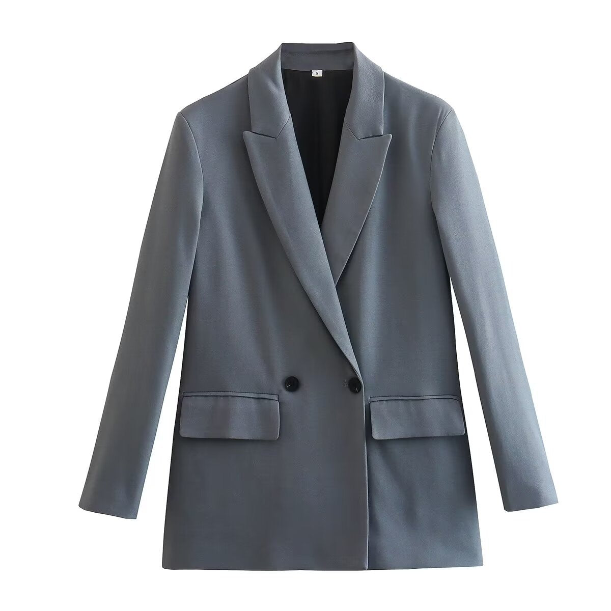 Vera | Casual Double Breasted Blazer Beige Long Sleeve