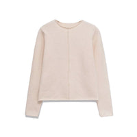 Vera | Casual Crew Neck Knit Top Cream Long Sleeve