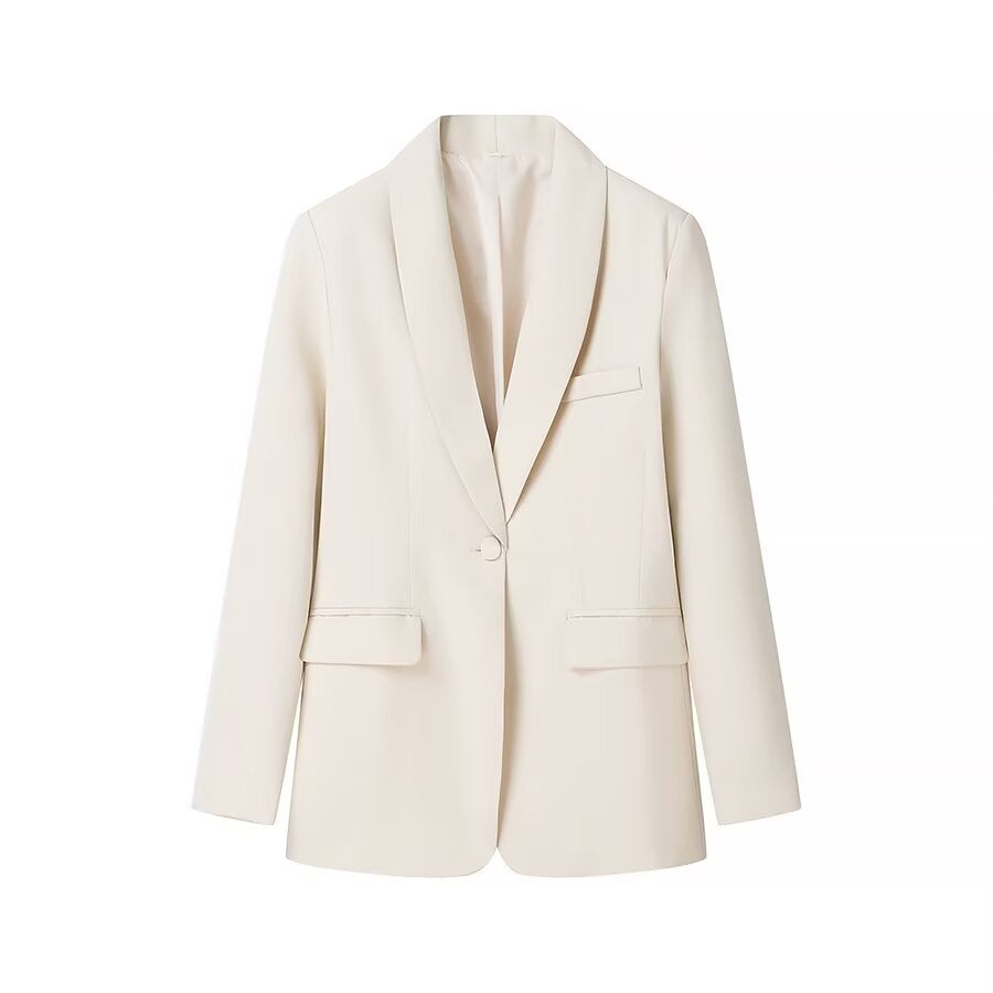 Iris | Oversized Pink Blazer Long Sleeve Button Front