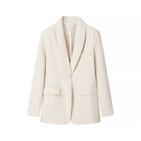Iris | Oversized Pink Blazer Long Sleeve Button Front