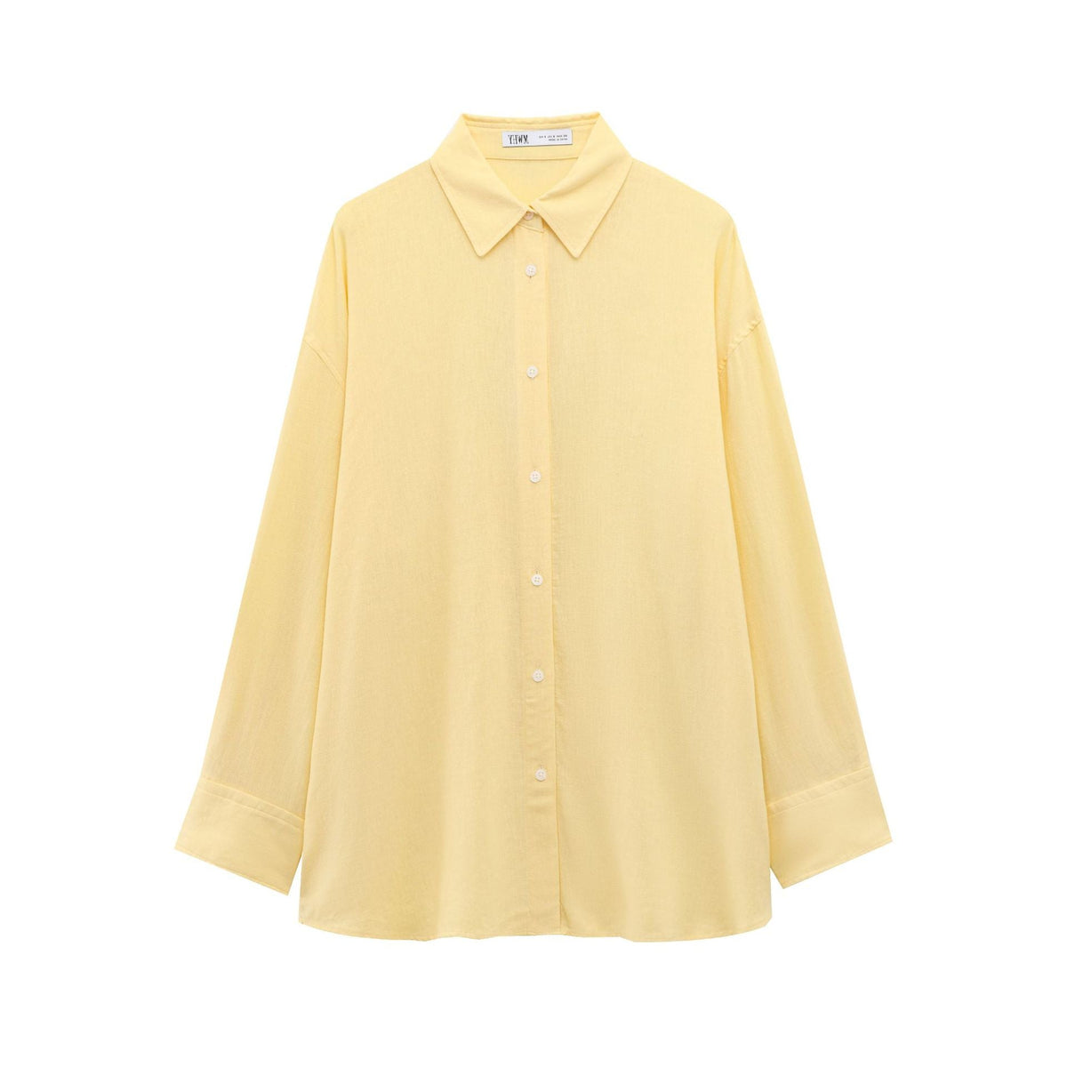 Faye | Button Down Shirt Cream Long Sleeve Collared