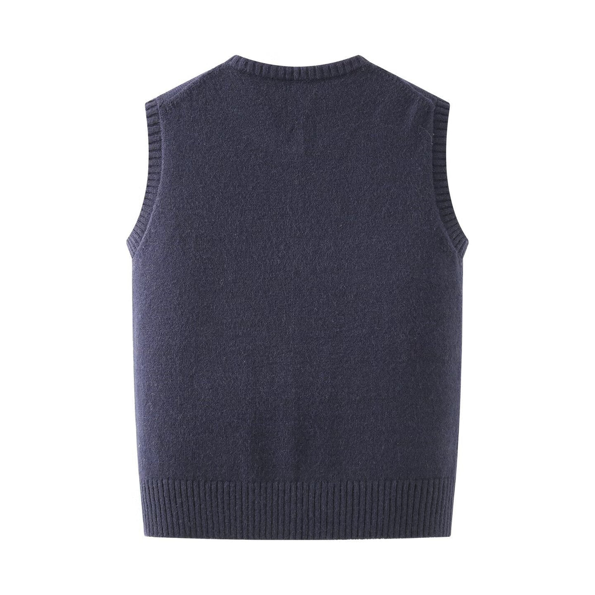 Vera | Sweater Vest Navy Button Front Knit