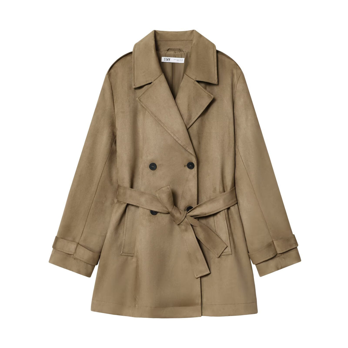 Vera | Belted Trench Coat Beige Double Breasted Long