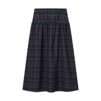 Viola | Plaid Shirt And Skirt Set Black Two Piece