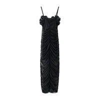 Vera | Ruched Maxi Dress Black Strapless